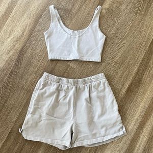 Brandy Melville Matching Set - Rosa Swestshorts & Lydia Tank